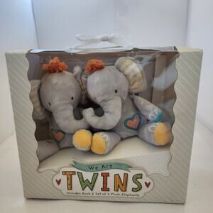 We are twins stuffed animals and book, new in box